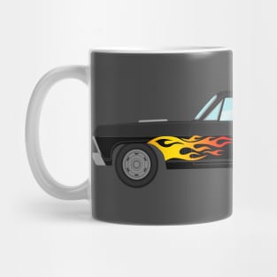 Chevy Nova SS With Flames Illustration Mug